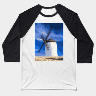 Windmill - Landscape Baseball T-Shirt